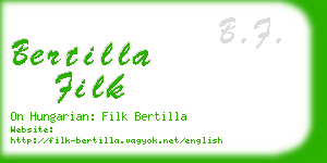 bertilla filk business card